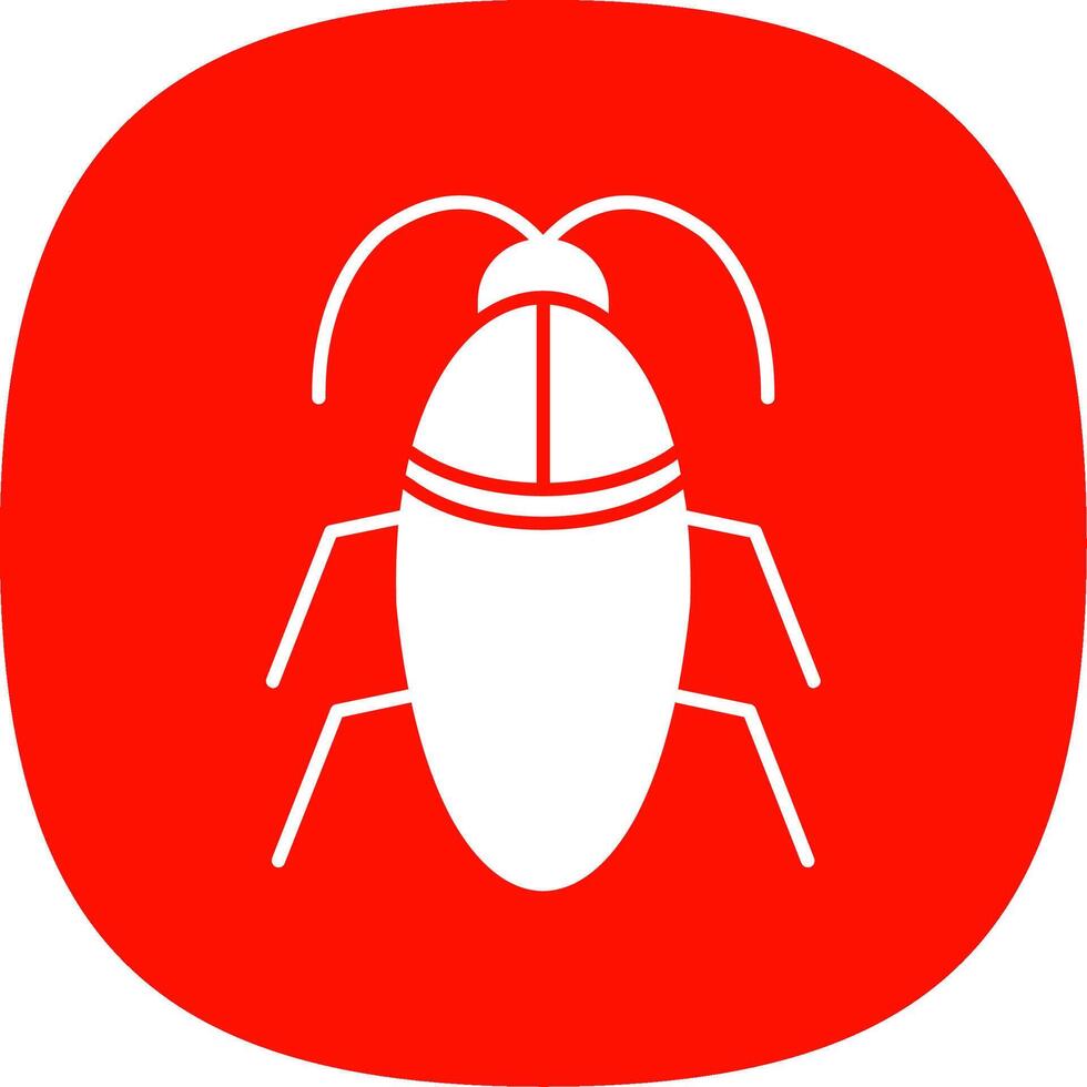 Cockroach Line Two Color Icon vector