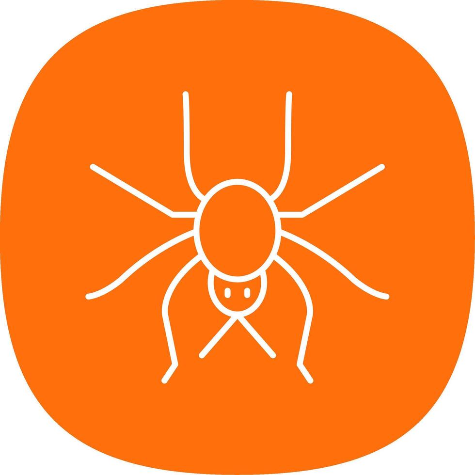 Spider Line Curve Icon vector