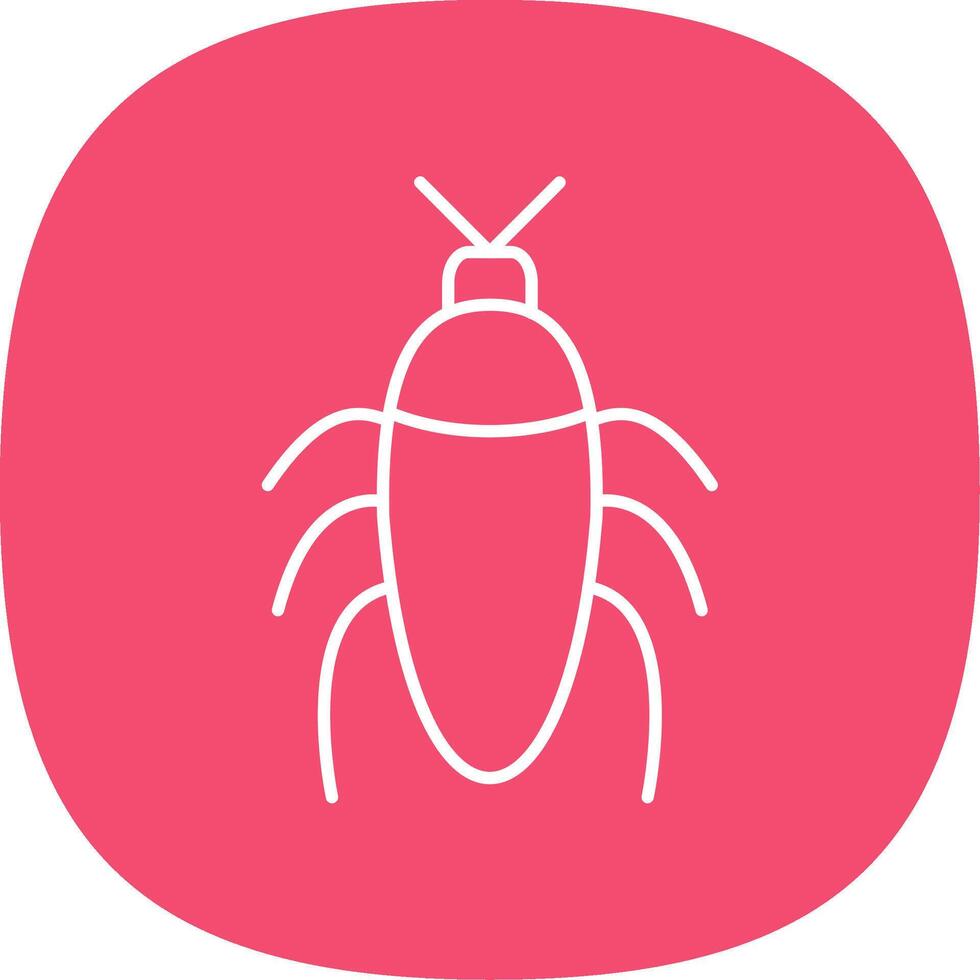 Insect Line Curve Icon vector