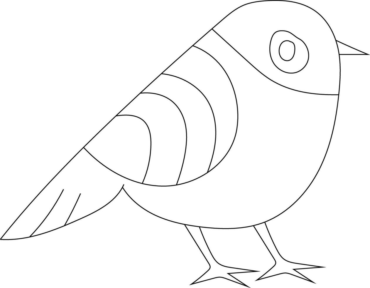 Cute Little Bird Clipart Flat Design. Bird Flat Illustration vector
