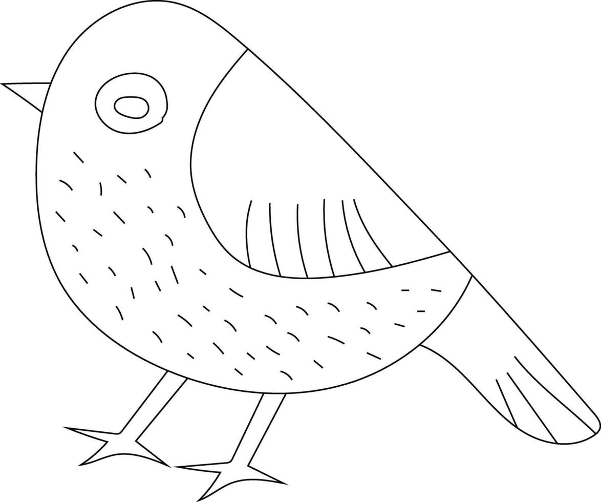 Cute Little Bird Clipart Flat Design. Bird Flat Illustration vector