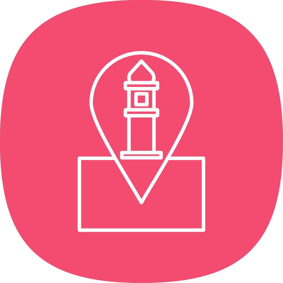 Location Line Curve Icon vector