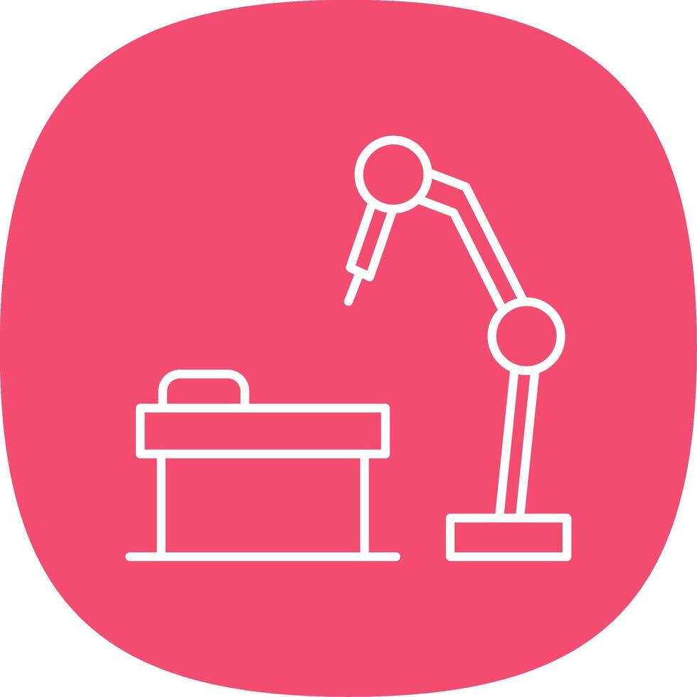 Robotic Surgery Line Curve Icon vector