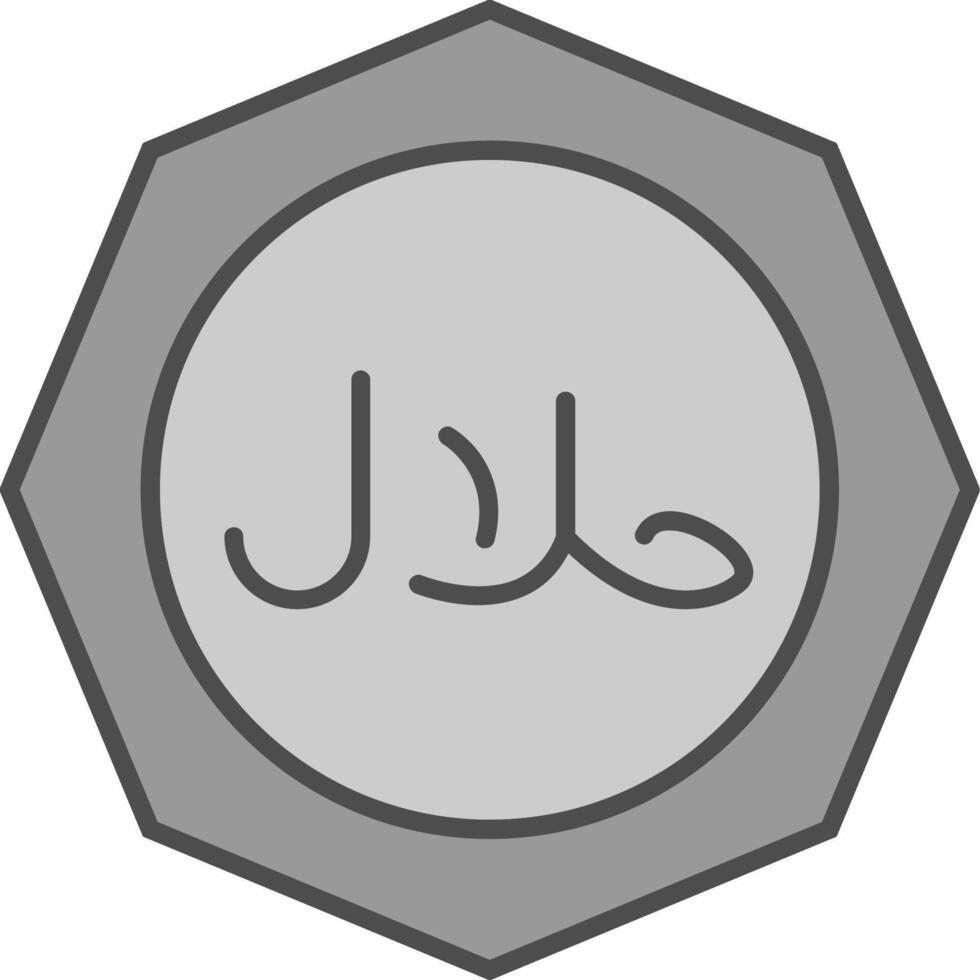 Halal Fillay Icon vector