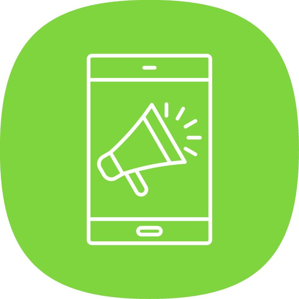 Marketing Line Curve Icon vector