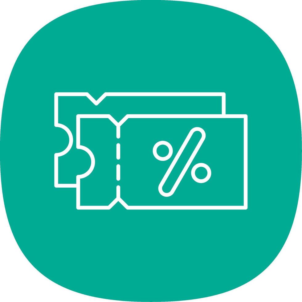 Discount Line Curve Icon vector