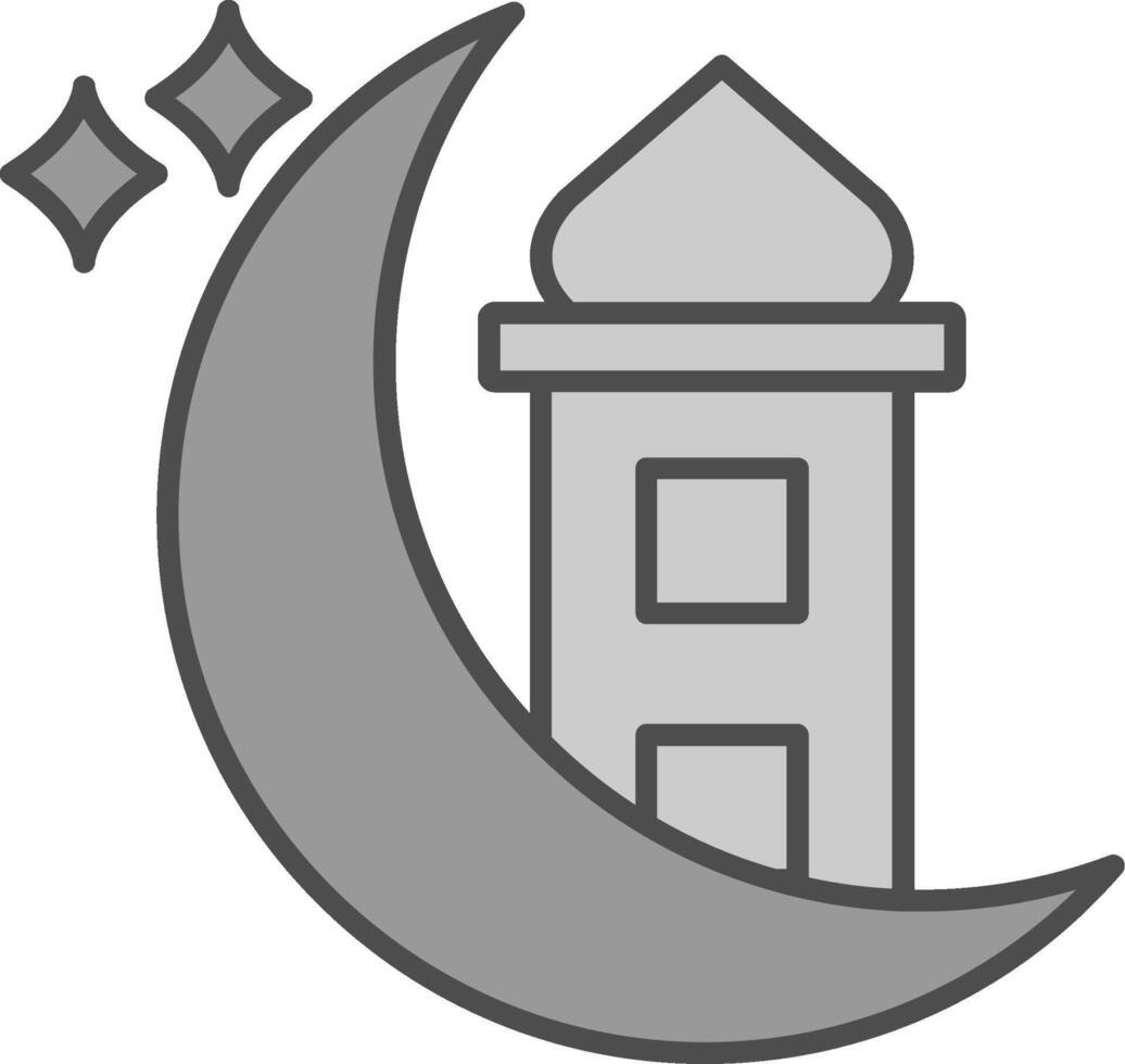 Ramadán relleno icono vector