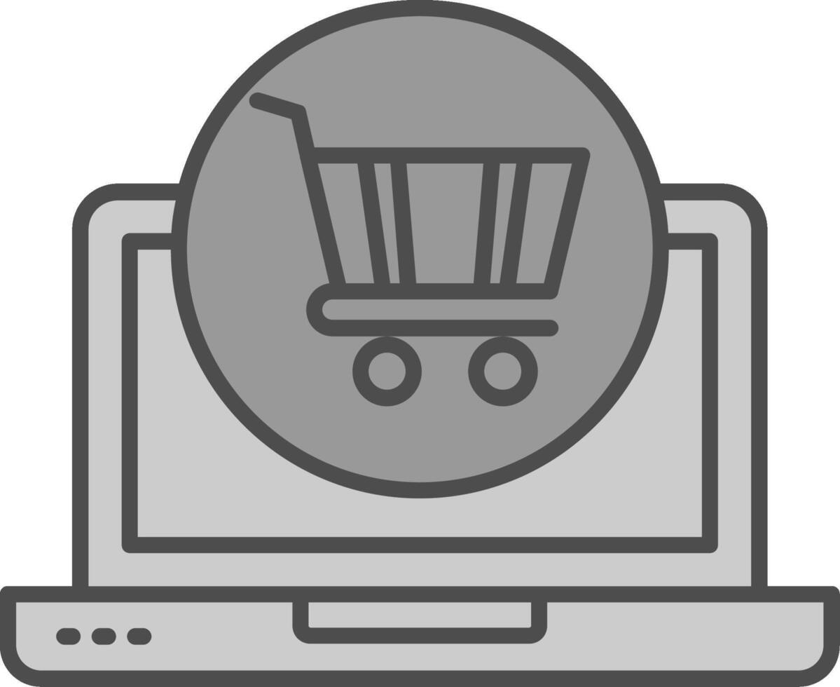 Shopping Online Fillay Icon vector