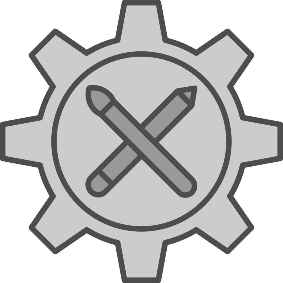 Gear Fillay Icon vector