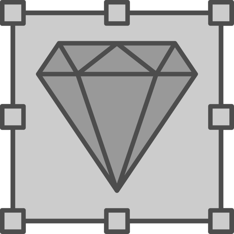 Diamond Fillay Icon vector