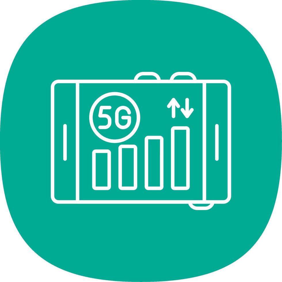 Signal Line Curve Icon vector