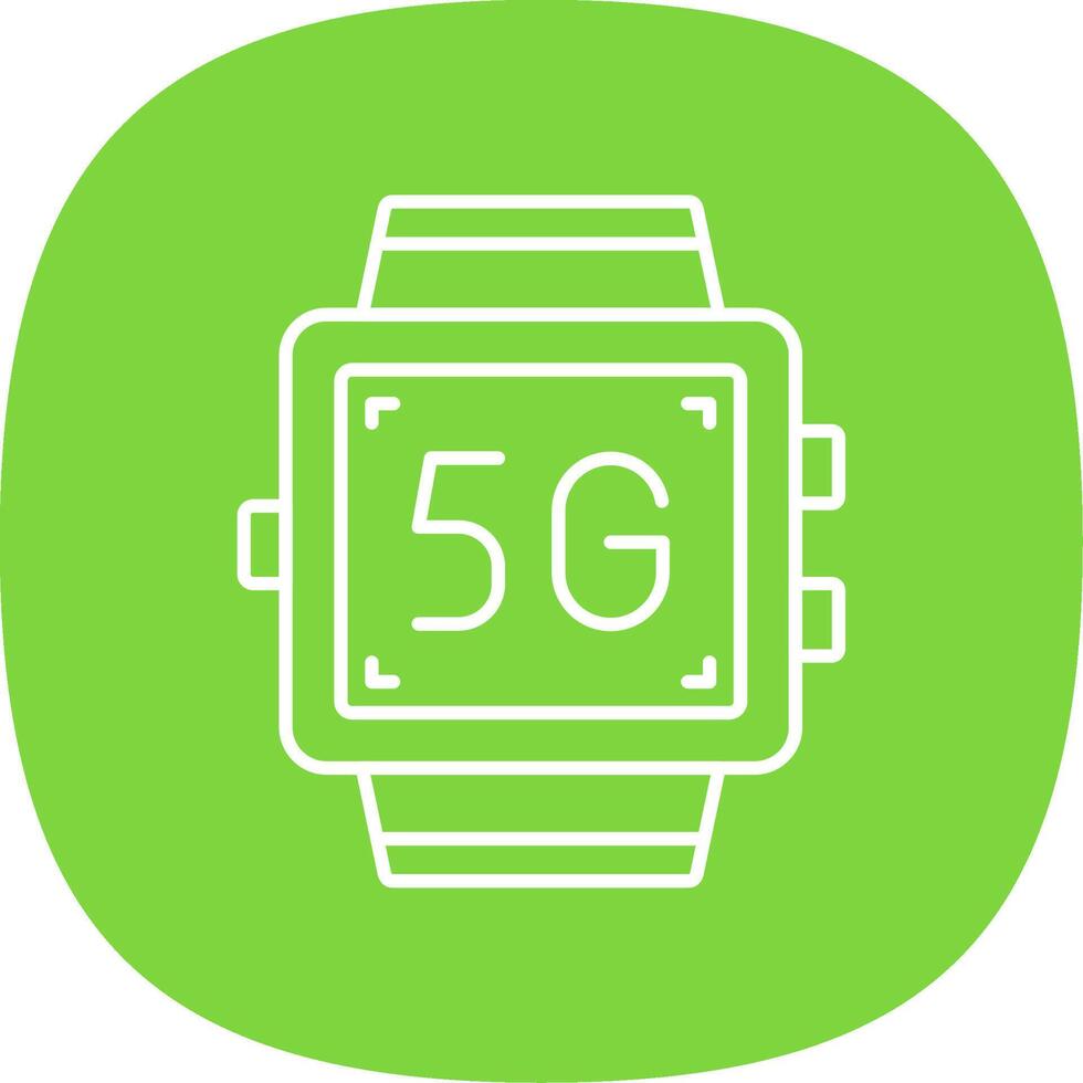 Smartwatch Line Curve Icon vector