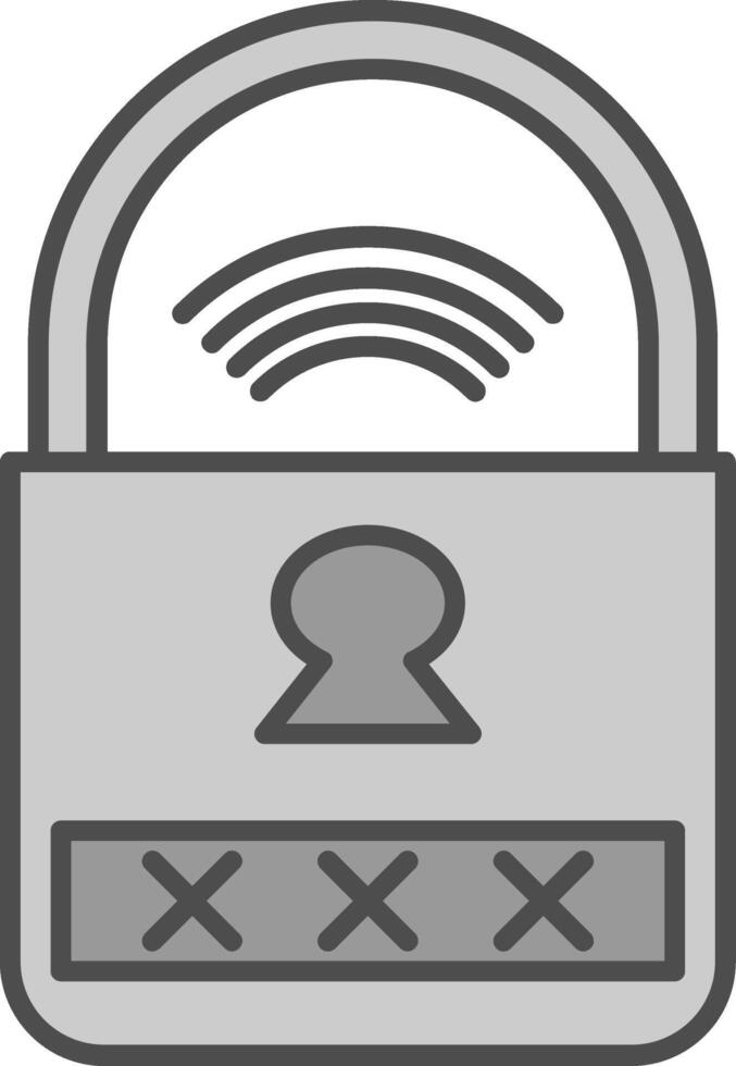 Smart Lock Fillay Icon vector