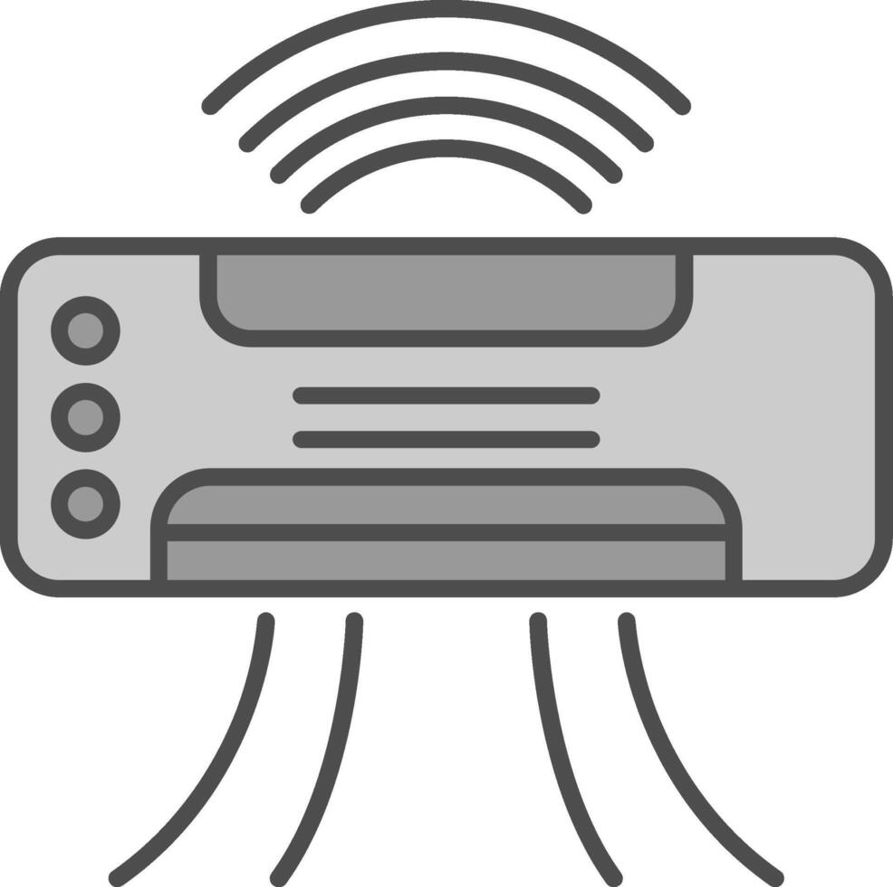 Air Conditioner Fillay Icon vector