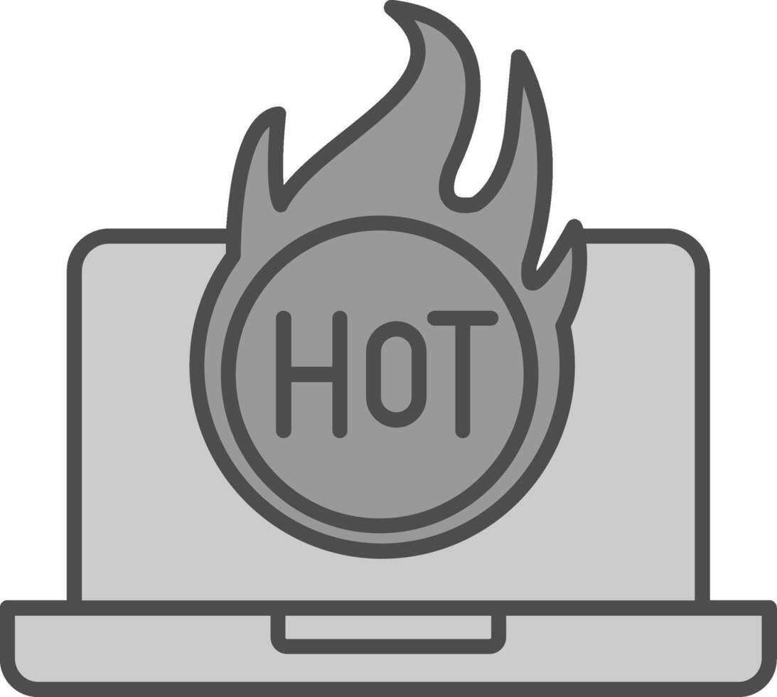 caliente relleno icono vector