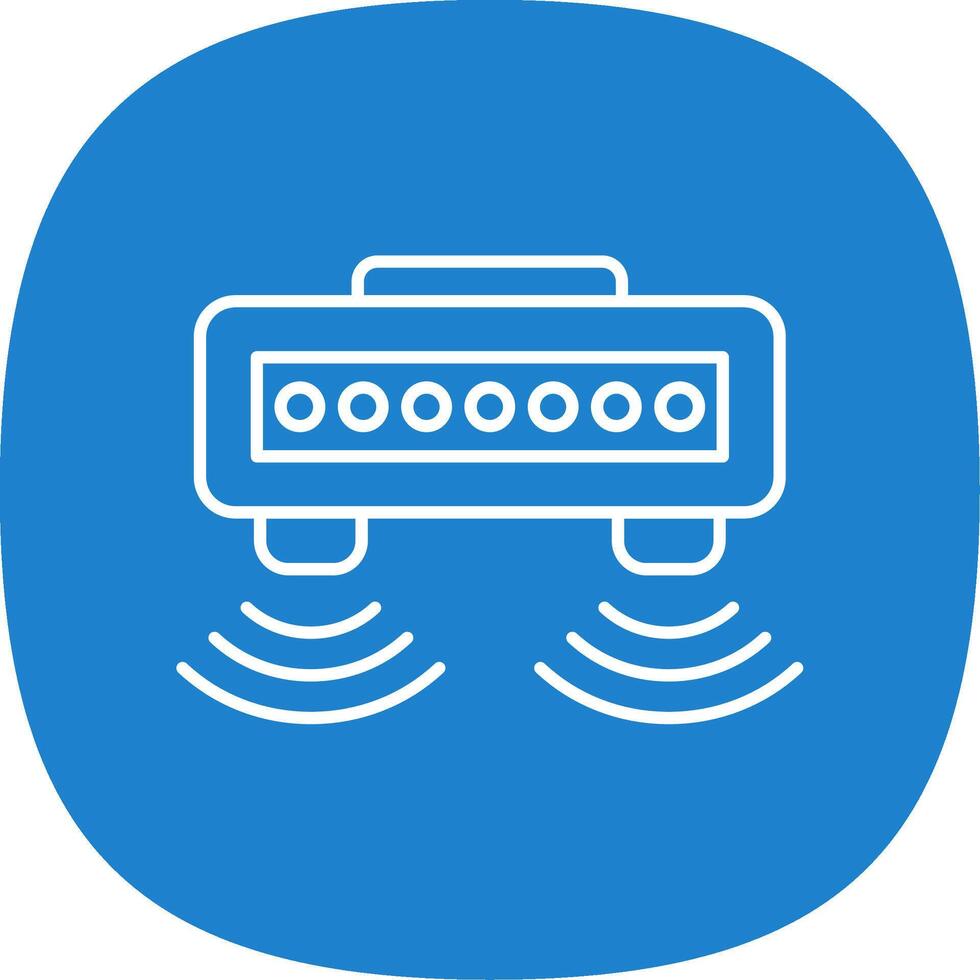 Motion Sensor Line Curve Icon vector