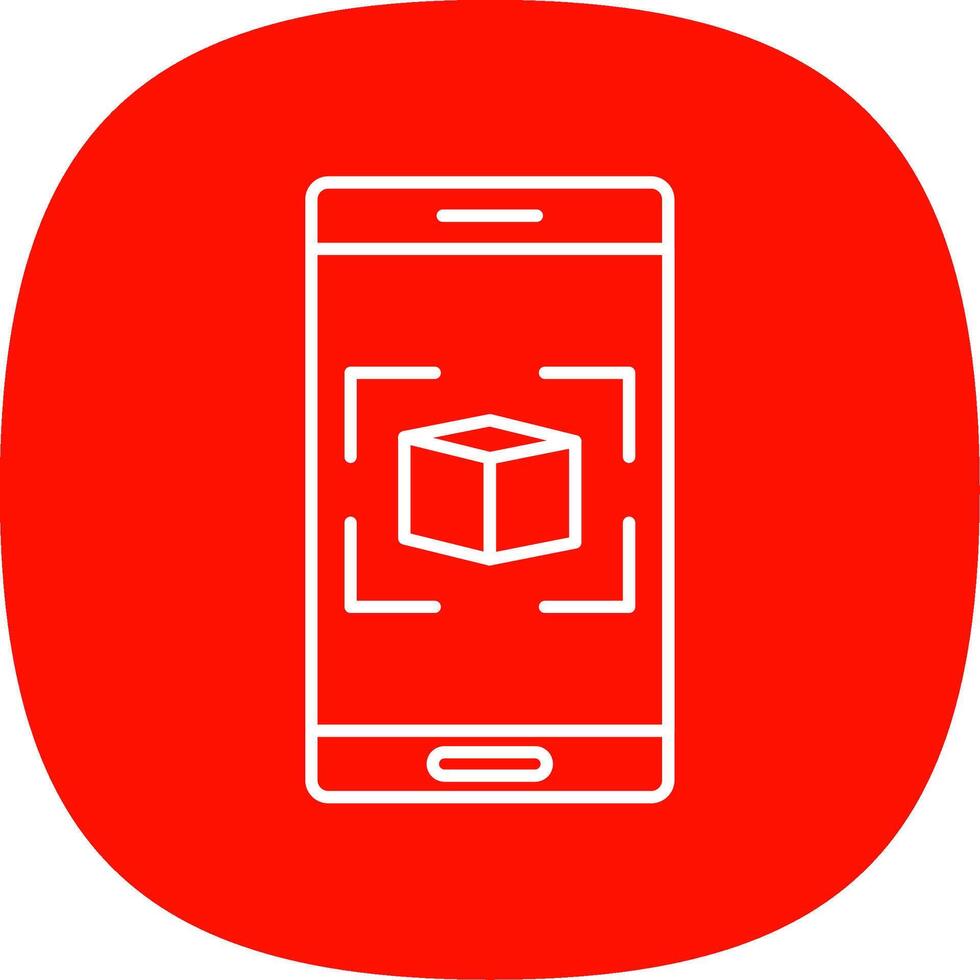 Augmented Reality Line Curve Icon vector