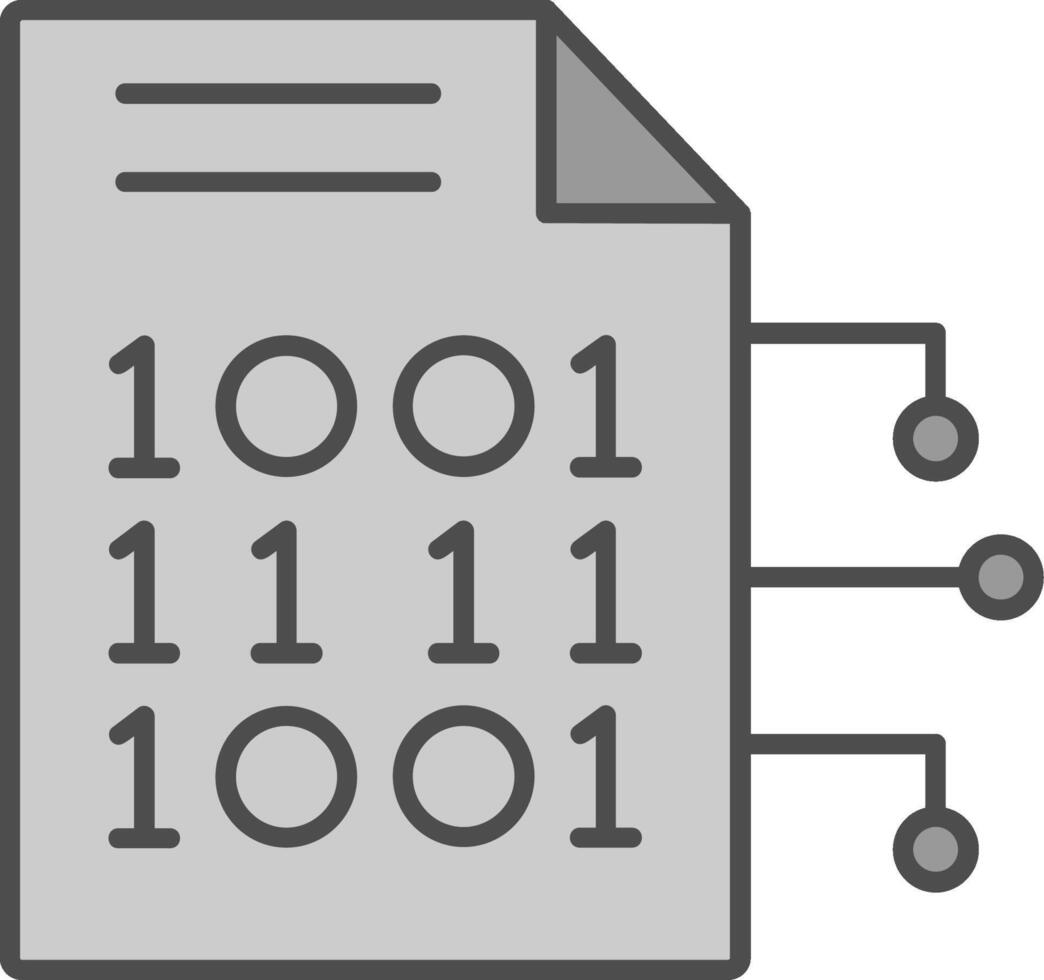 Encryption Data Fillay Icon vector