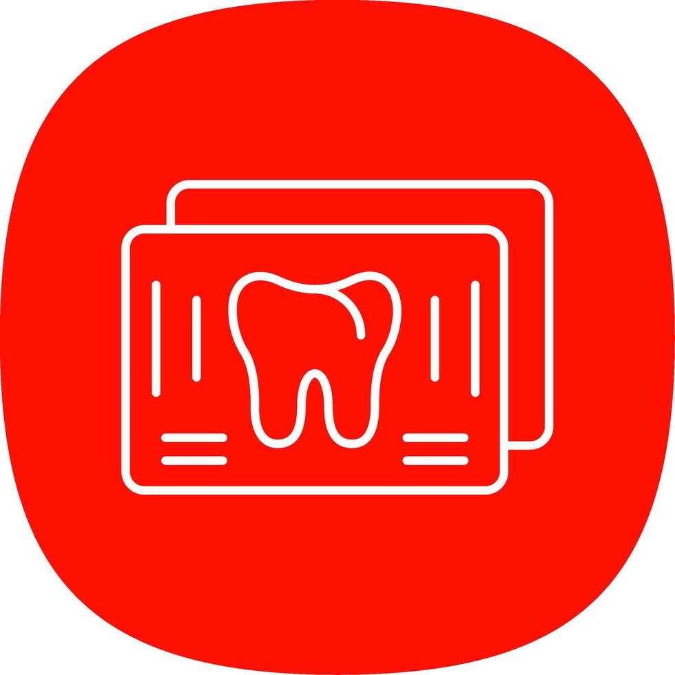 X Ray Line Curve Icon vector