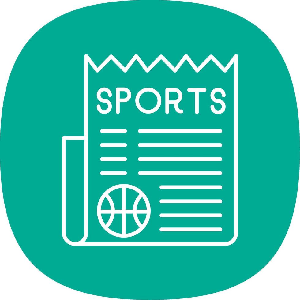 Sports News Line Curve Icon vector