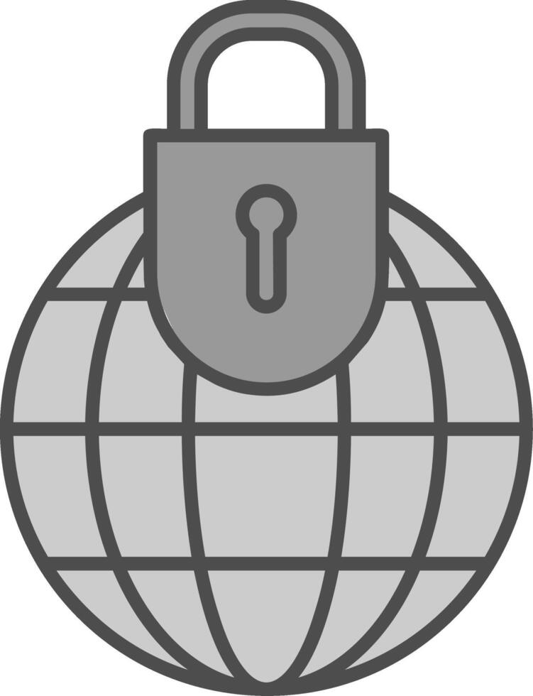 Global Security Fillay Icon vector