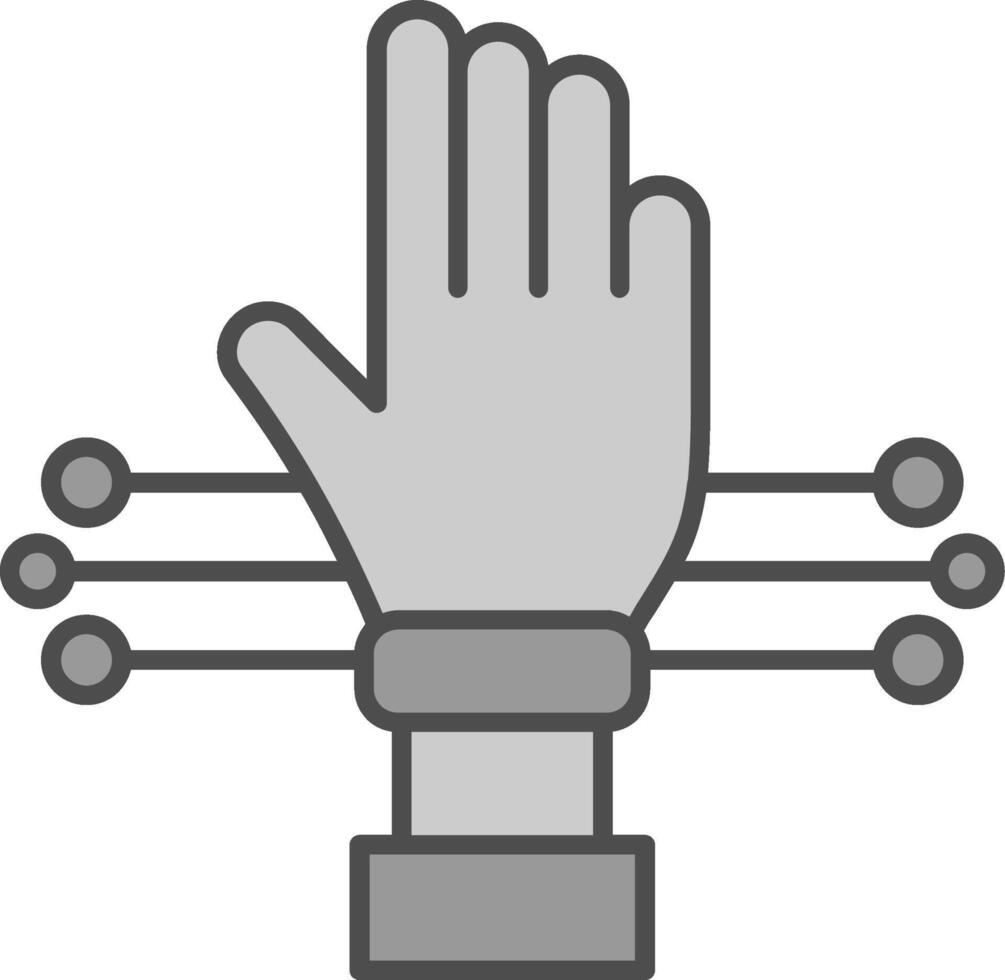 Glove Fillay Icon vector