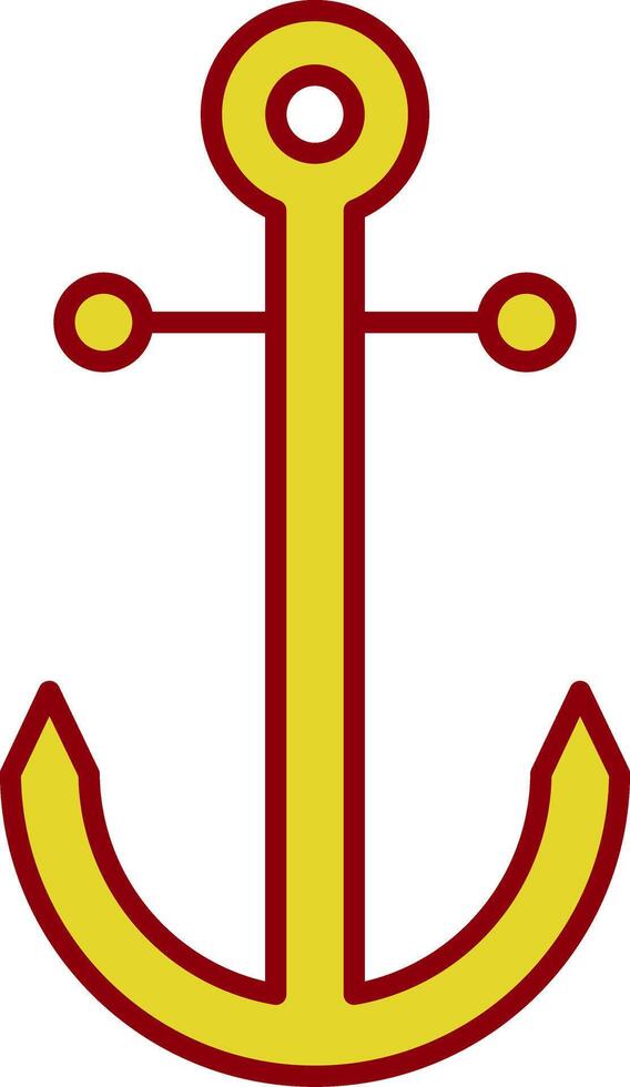Anchor Line Two Color Icon vector