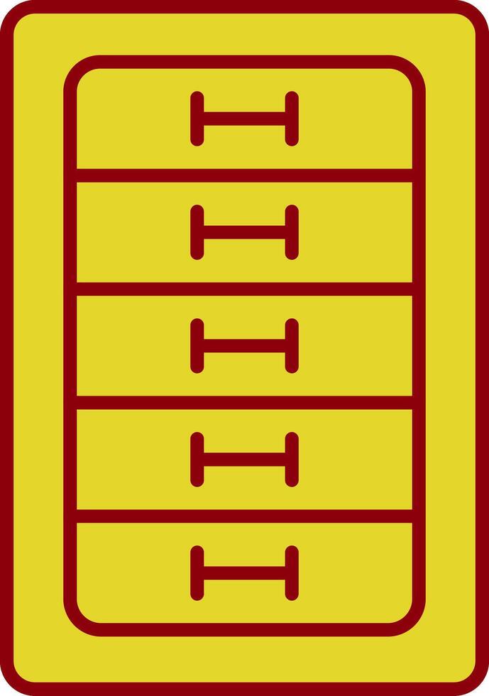 Cabinet Drawer Line Two Color Icon vector
