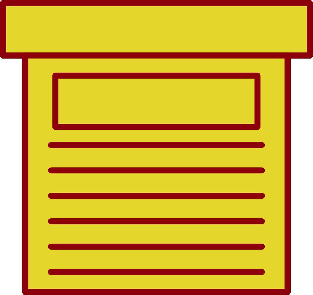 Storage Box Line Two Color Icon vector