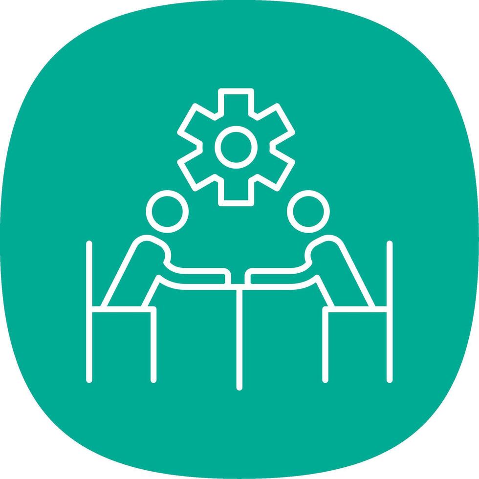 Business People Line Curve Icon vector