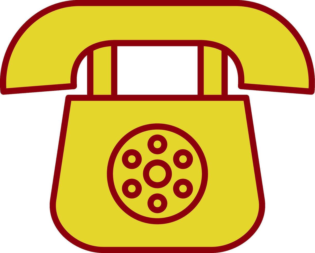 telephone Line Circle Icon vector