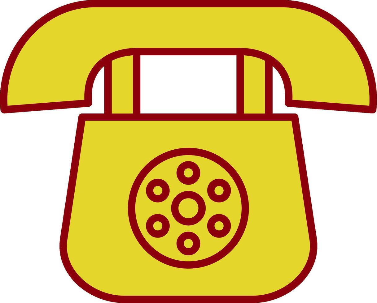 telephone Line Circle Icon vector