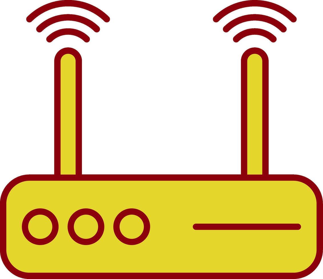 Modem Line Two Color Icon vector