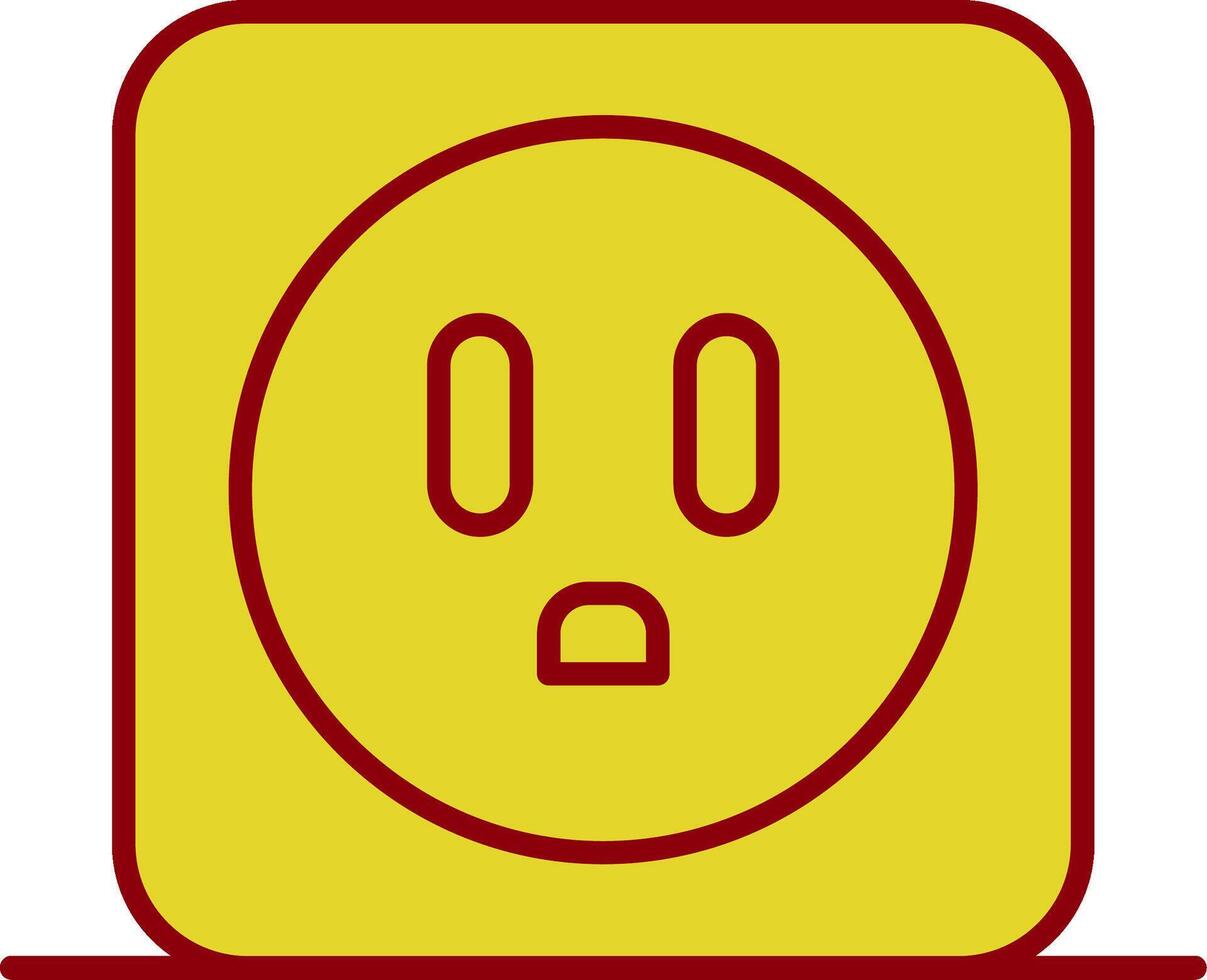 Power Socket Line Two Color Icon vector