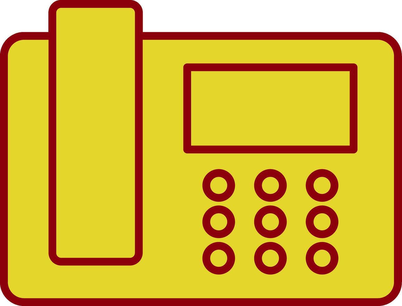 Telephone Line Two Color Icon vector