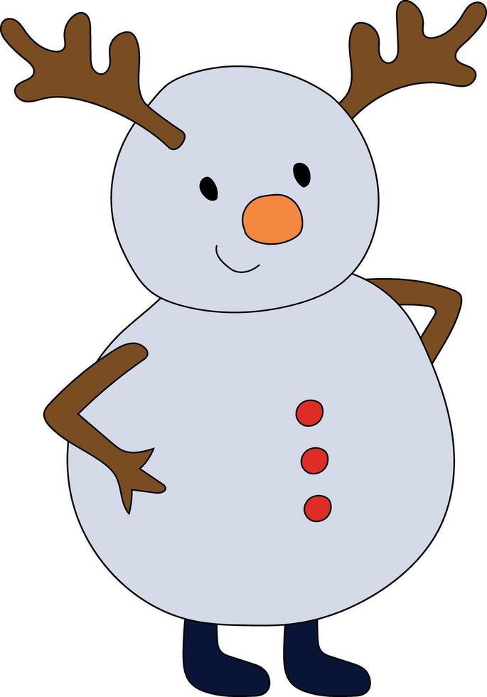 Colorful Snowman Clipart for Lovers of Winter Season. This Winter Theme Snowman Suits Christmas Celebration vector