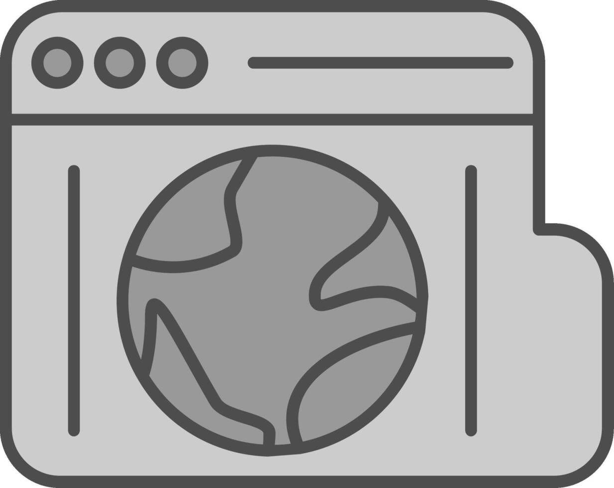 Browser Fillay Icon vector