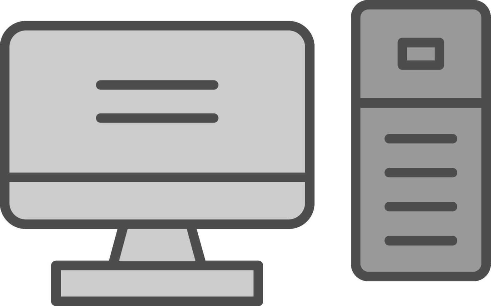 Computer Desktop Fillay Icon vector