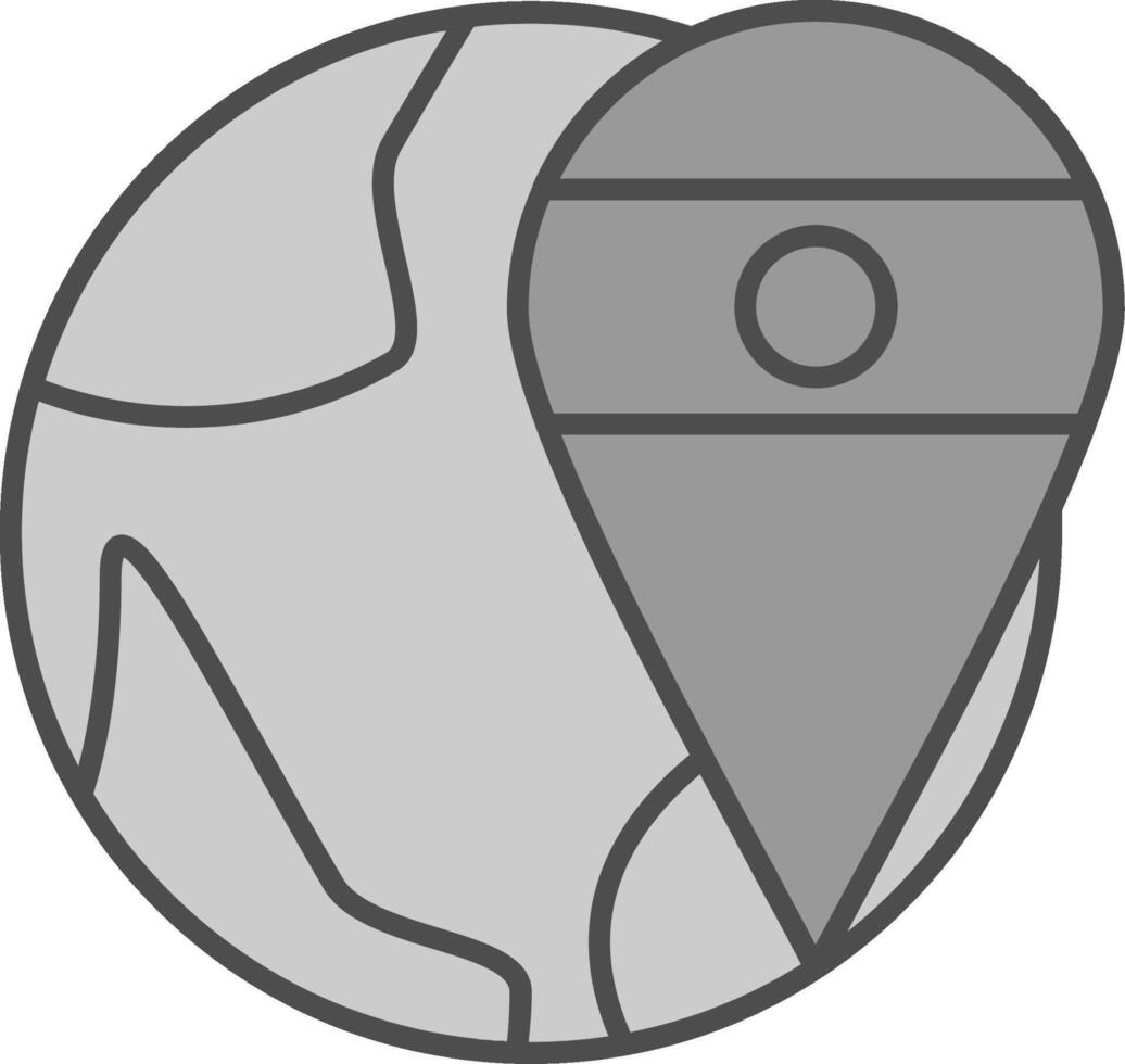 Location Fillay Icon vector