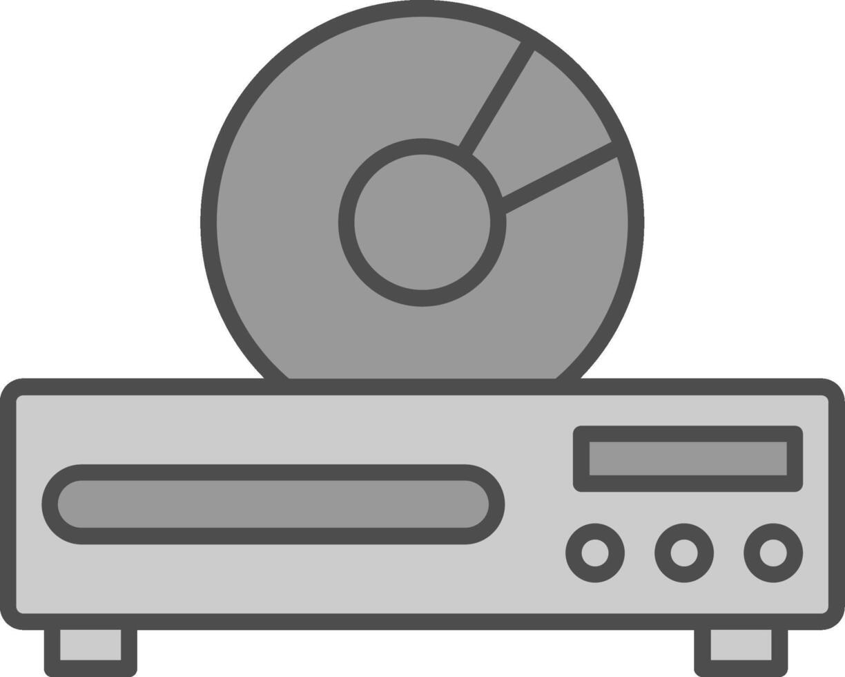 Dvd Player Fillay Icon vector