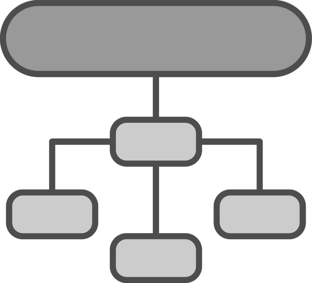 Hierarchical Structure Fillay Icon vector