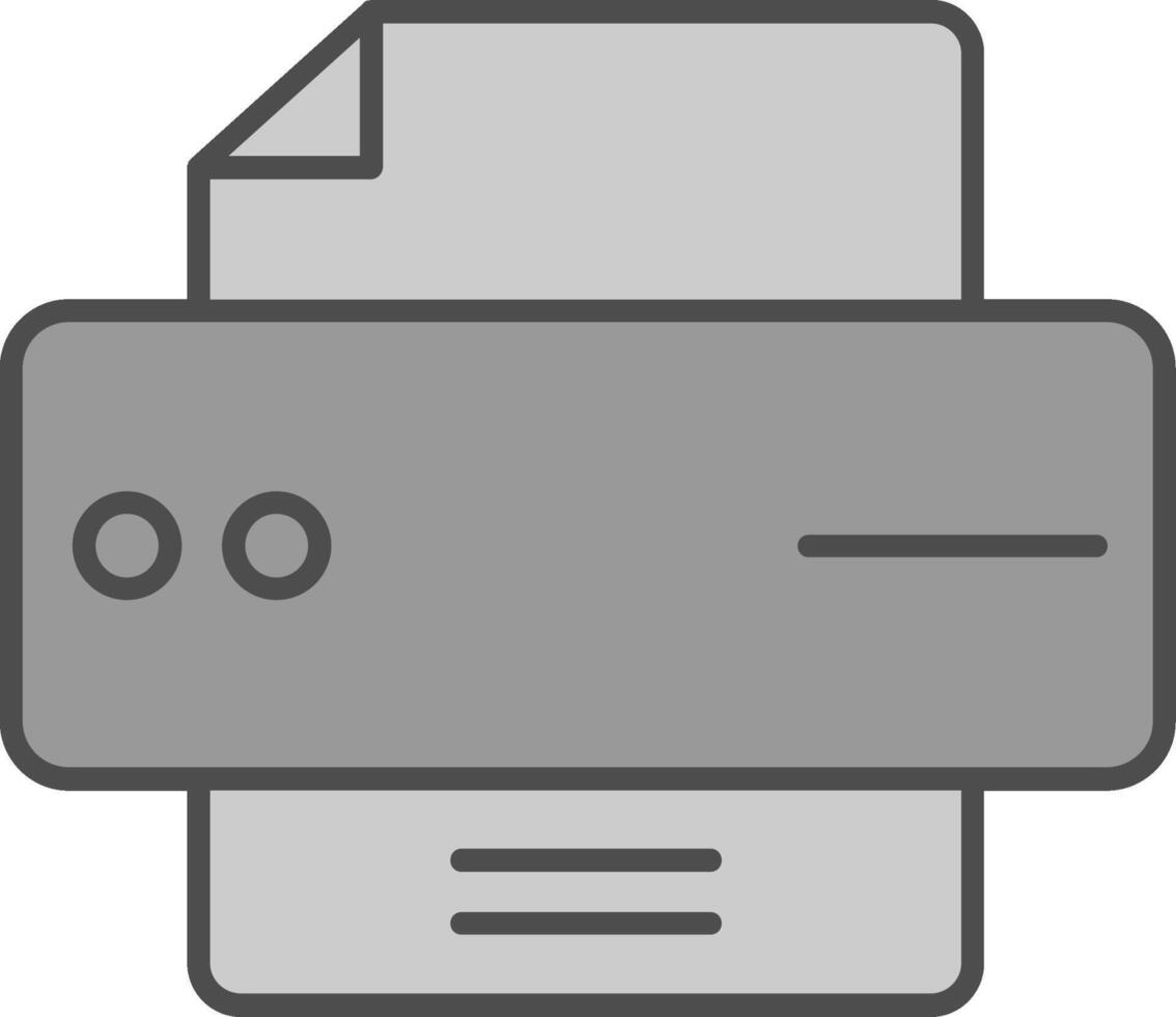impresora relleno icono vector