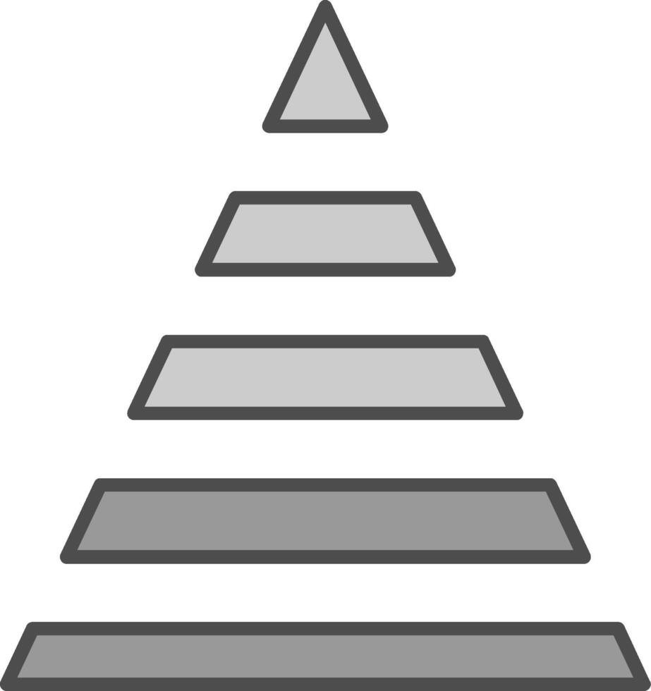 Pyramid Chart Fillay Icon vector