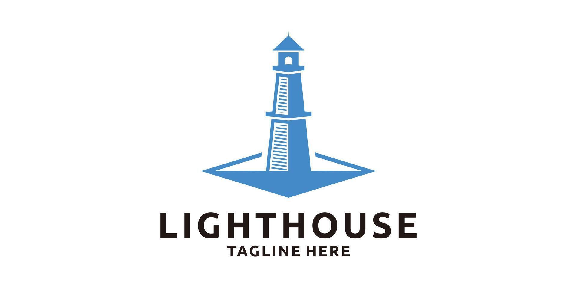 creative logo design, beacon, lighthouse, logo design template, symbol, icon, , creative idea. vector