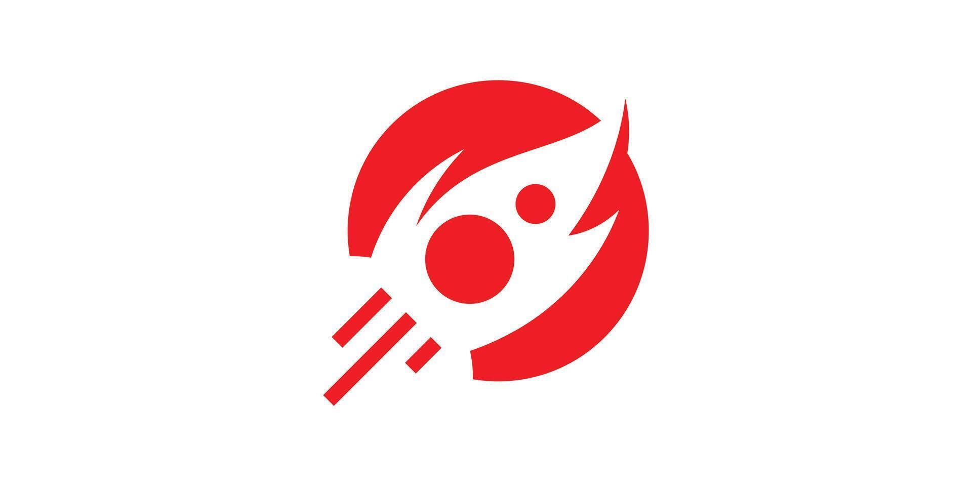 creative logo design combination of rocket with fire, launch, flame, logo design template, symbol, icon, , creative idea. vector