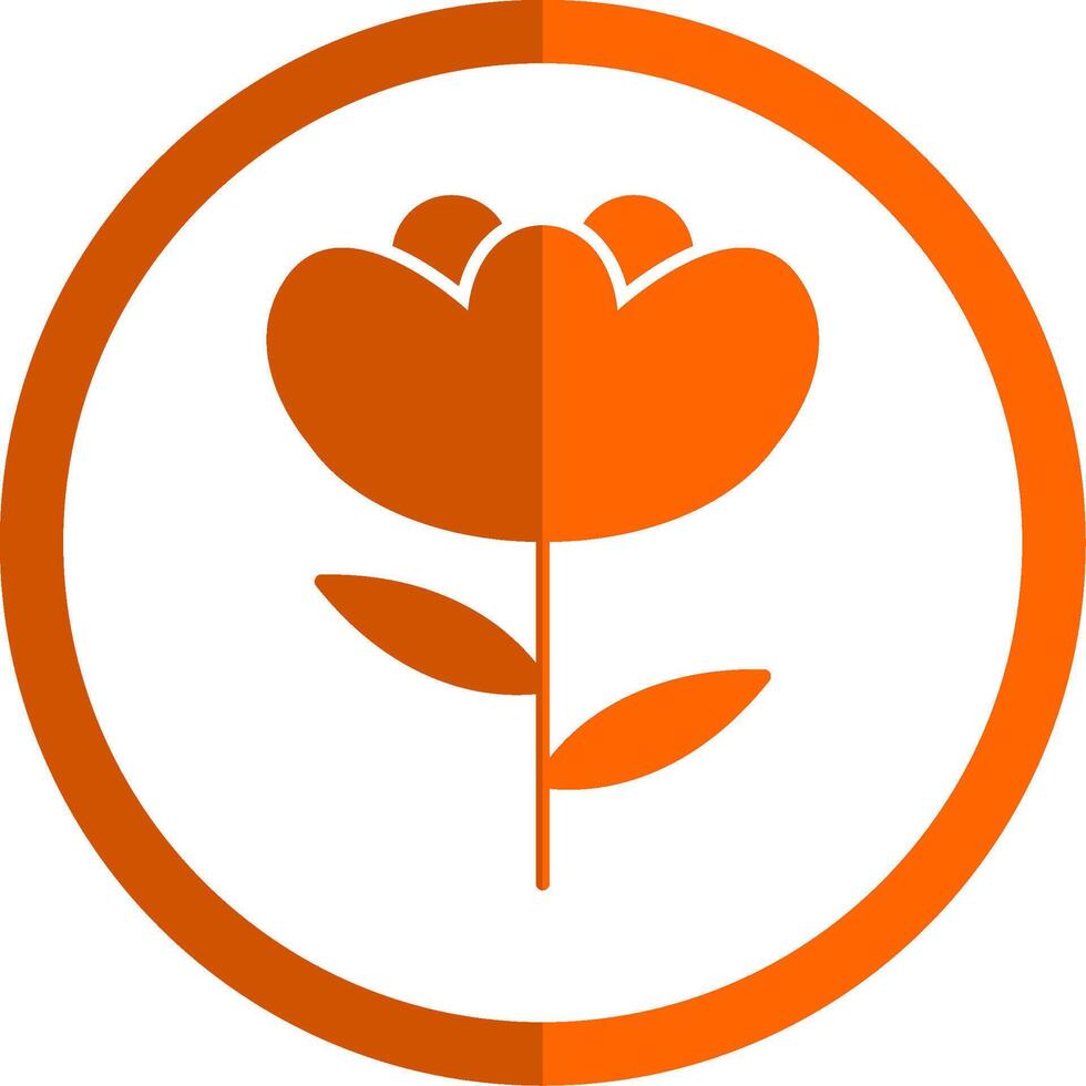 Iris Glyph Orange Circle Icon vector