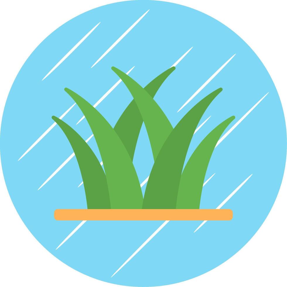 Grass Flat Blue Circle Icon vector