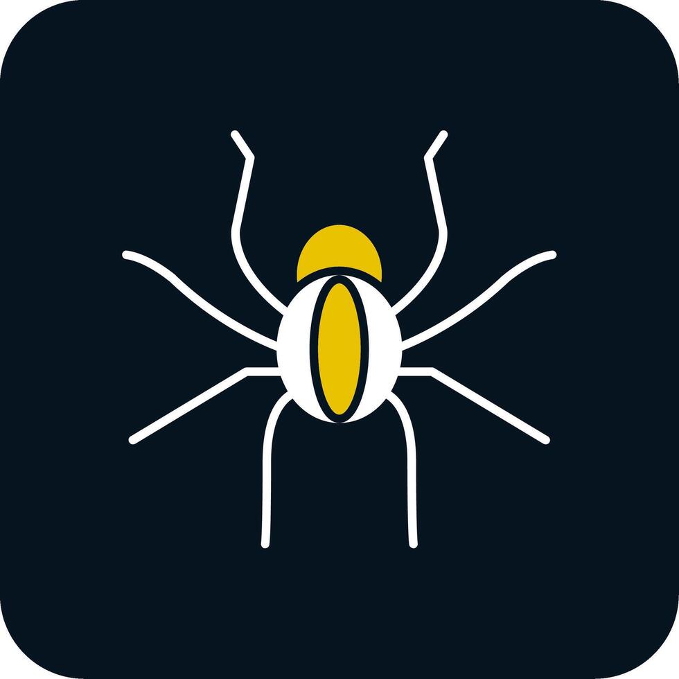 Spider Glyph Two Color Icon vector