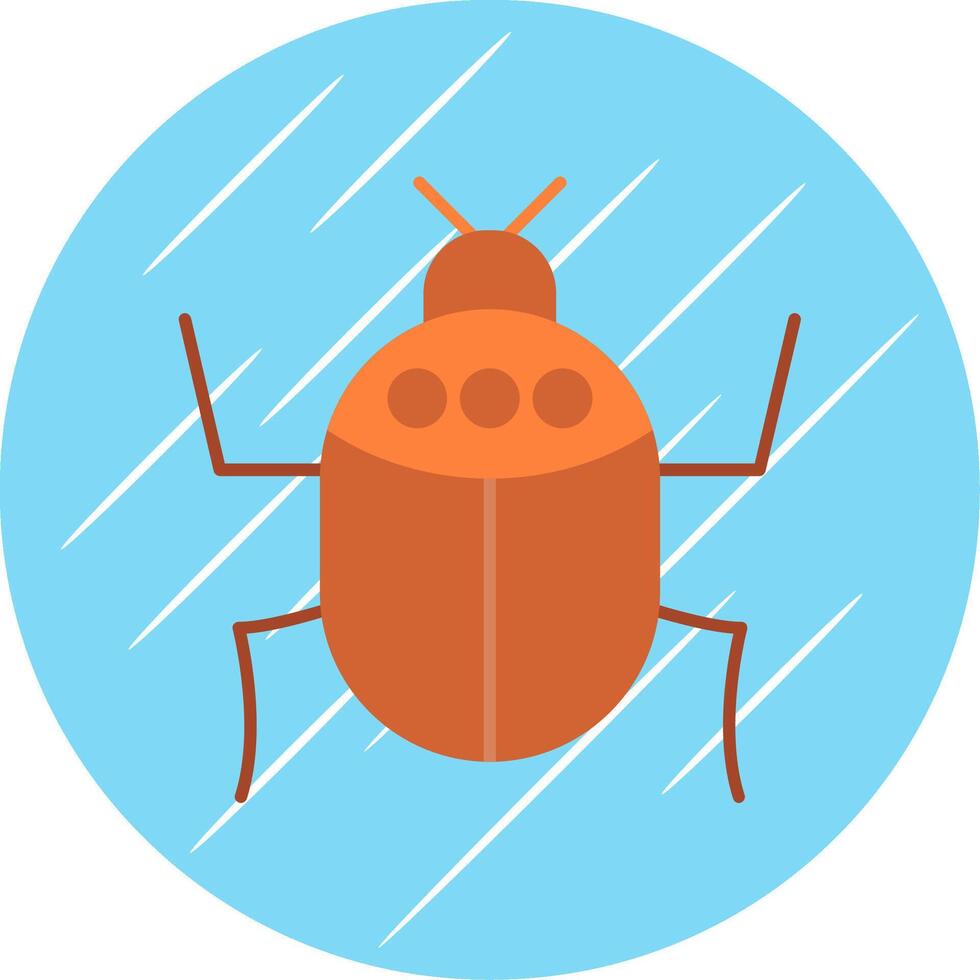 Insect Flat Blue Circle Icon vector