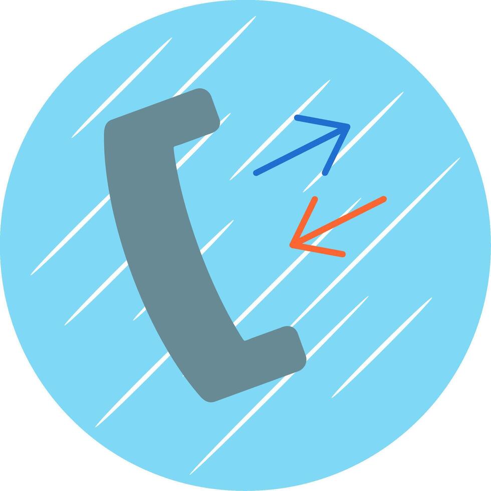 Phone Receiver Flat Blue Circle Icon vector